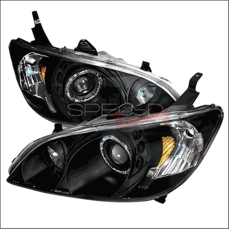Overtime Halo Projector Headlights for 04 to 05 Honda Civic- Black - 15 x 22 x 27 in. OV3206929